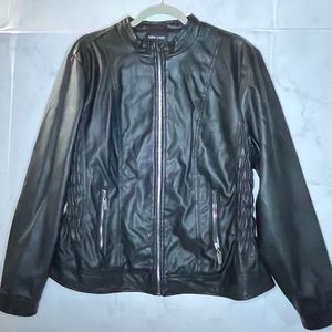 EUC NEW LOOK VEGAN LEATHER JACKET SIZE 2X